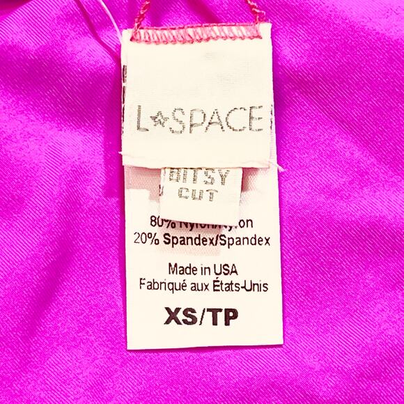 L Space Bikini Bottom Harrington Bitsy Size XS Bright Fuchsia Pink Swimwear New - Picture 7 of 8